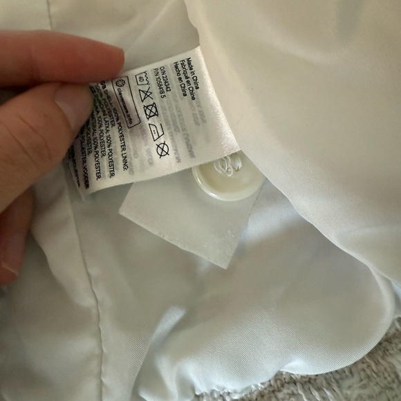 H&M Textured Weave Cream Tweed Jacket | XS - Picture 5 of 5